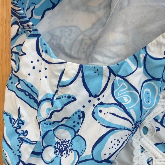 Lilly Pulitzer Blue and White Coronado crab shift - Picture 5 of 7